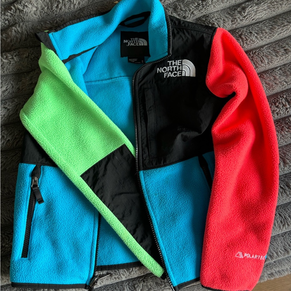 The North Face Red and Blue denali Jacket